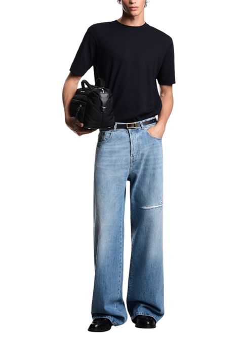 T-shirt in jersey jacquard ASV EMPORIO ARMANI | T-shirt | EM003011 AF10762FB297